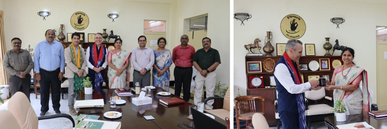 ni-msme had fruitful discussion with Mr. Gareth Wynn Owen, British Deputy High Commissioner to AP &Telangana and Mr. Jāvaid Malla, Senior Adviser, British Embassy for collaboration in the areas of climate action, risk management, exports and Faculty exchange