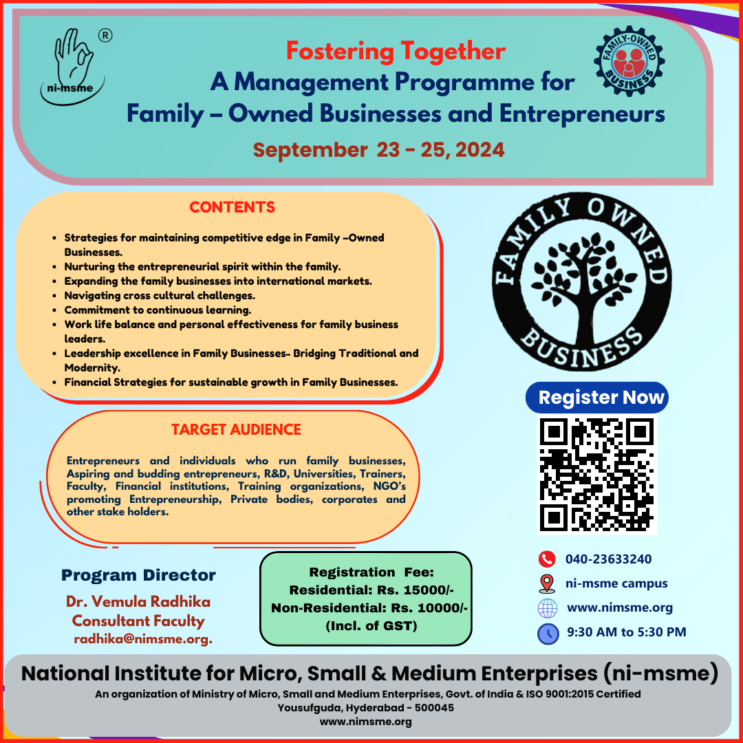 Fostering Together: A Management Programme for Family – Owned Businesses and Entrepreneurs