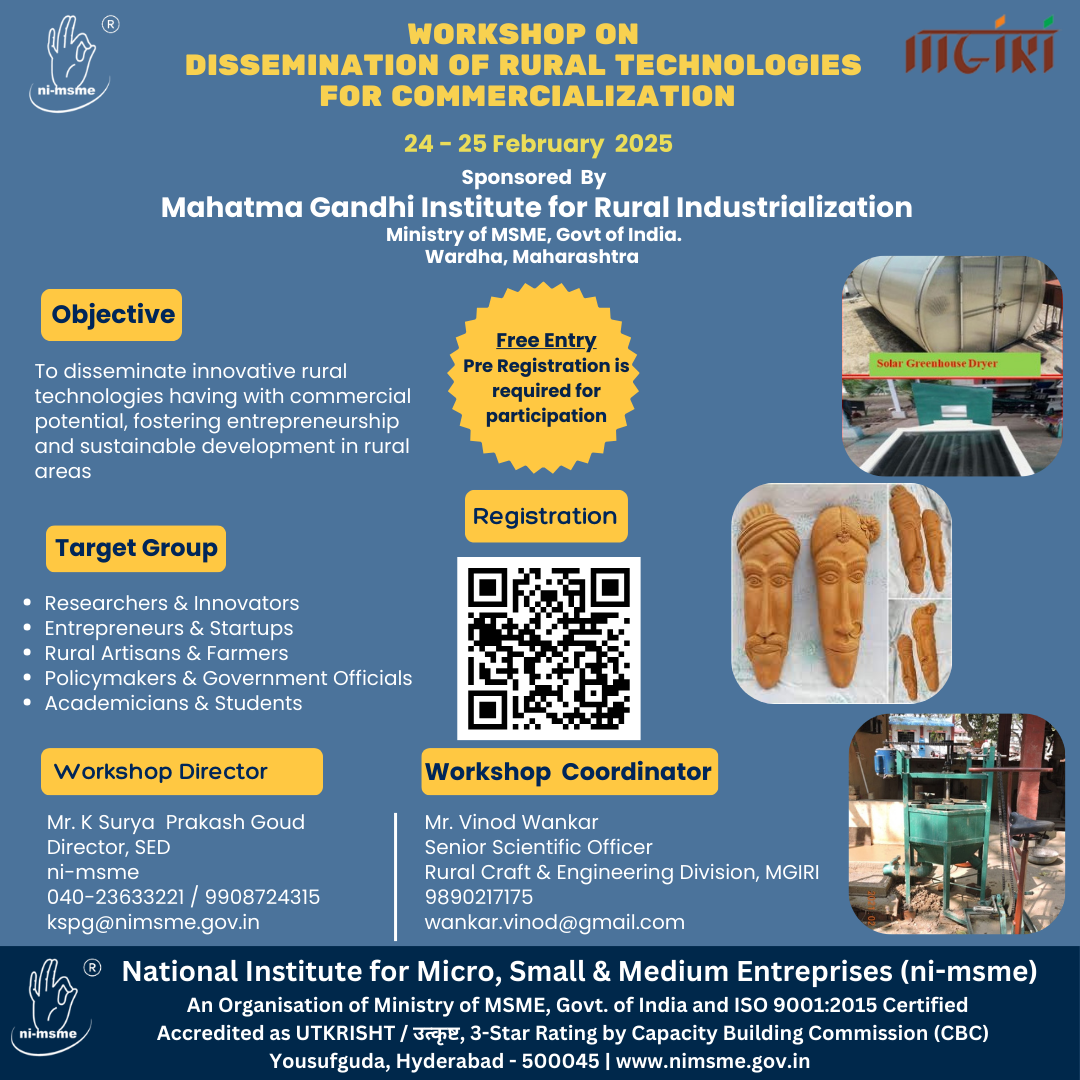 Workshop on Dissemination of Rural Technologies for Commercialization 