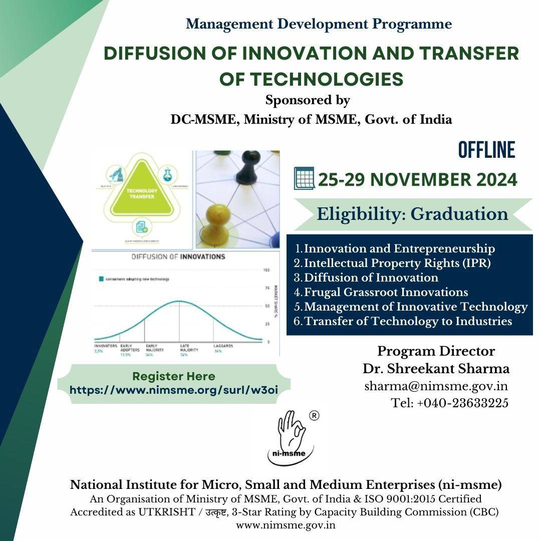 Diffusion of Innovation and Transfer of Technologies