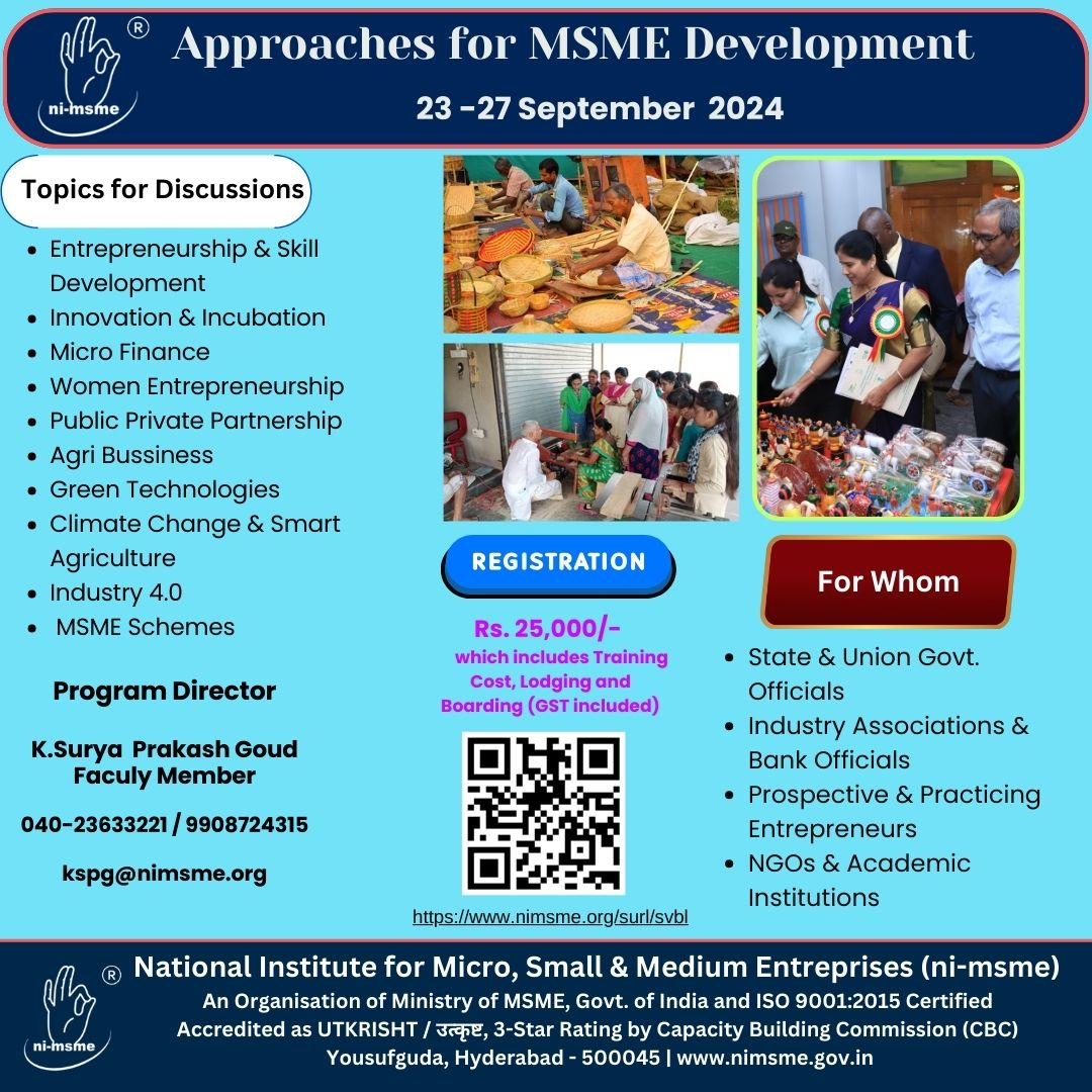 Approaches for MSME Development 2024