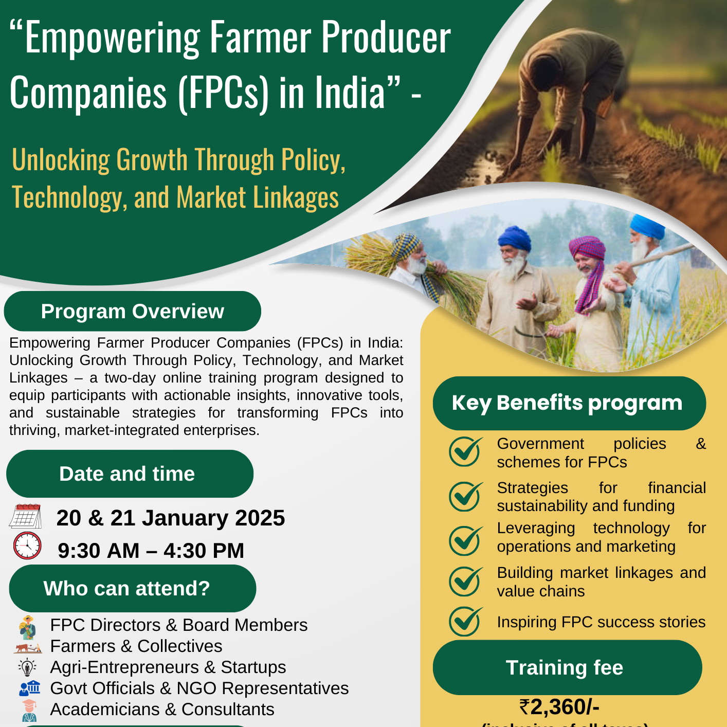 Empowering Farmer Producer Companies (FPCs) in India: Unlocking Growth Through Policy, Technology, and Market Linkages